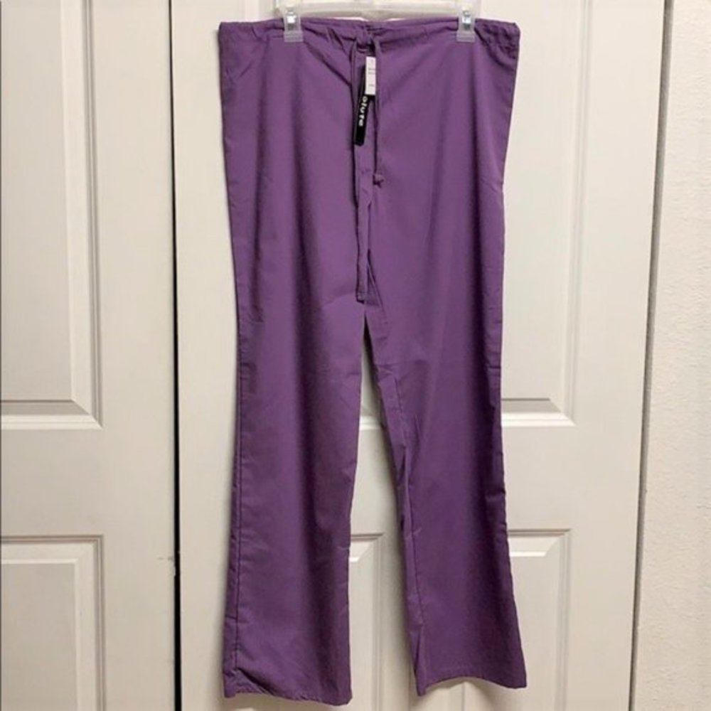 Absolute Lilac Purple High Rise Pocket Nursing Scrub Pants Size XS NWT